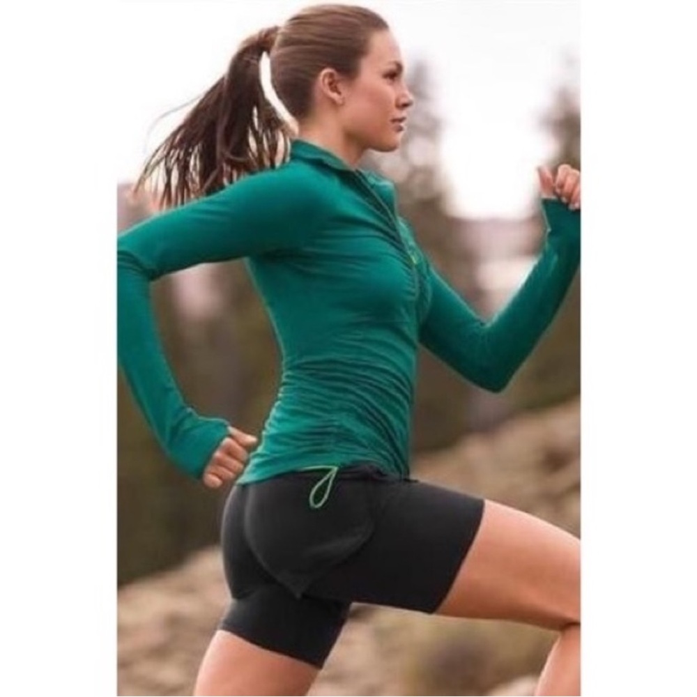 Athleta Alacrity Half Zip Jacket Pullover Green S… - image 1